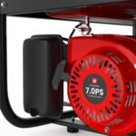 GENTOR Generatore Noodstroom, benzina, 2200 W, 7,0 pezzi, motore a 4 tempi, 2 x 230 V, 1 x 12 V, avviamento a strappo, per il campeggio - immagine 5