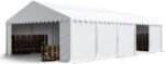 Tenda da magazzino TOOLPORT 5 x 10 m PVC 700 N bianca impermeabile tenda da magazzino