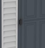 Duramax SideMate 4 x 8 PLUS, Capannone da giardino in plastica con kit di fondazione in metallo, Grigio scuro - Image 2