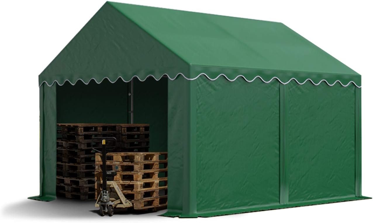 Tenda capannone 3x4 m, PVC 700, verde scuro
