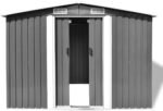 Capanno da giardino in metallo grigio 257x205x178 cm - immagine 5