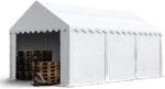 Tenda capannone 3x6 m, PVC 750, telaio perimetrale, bianco