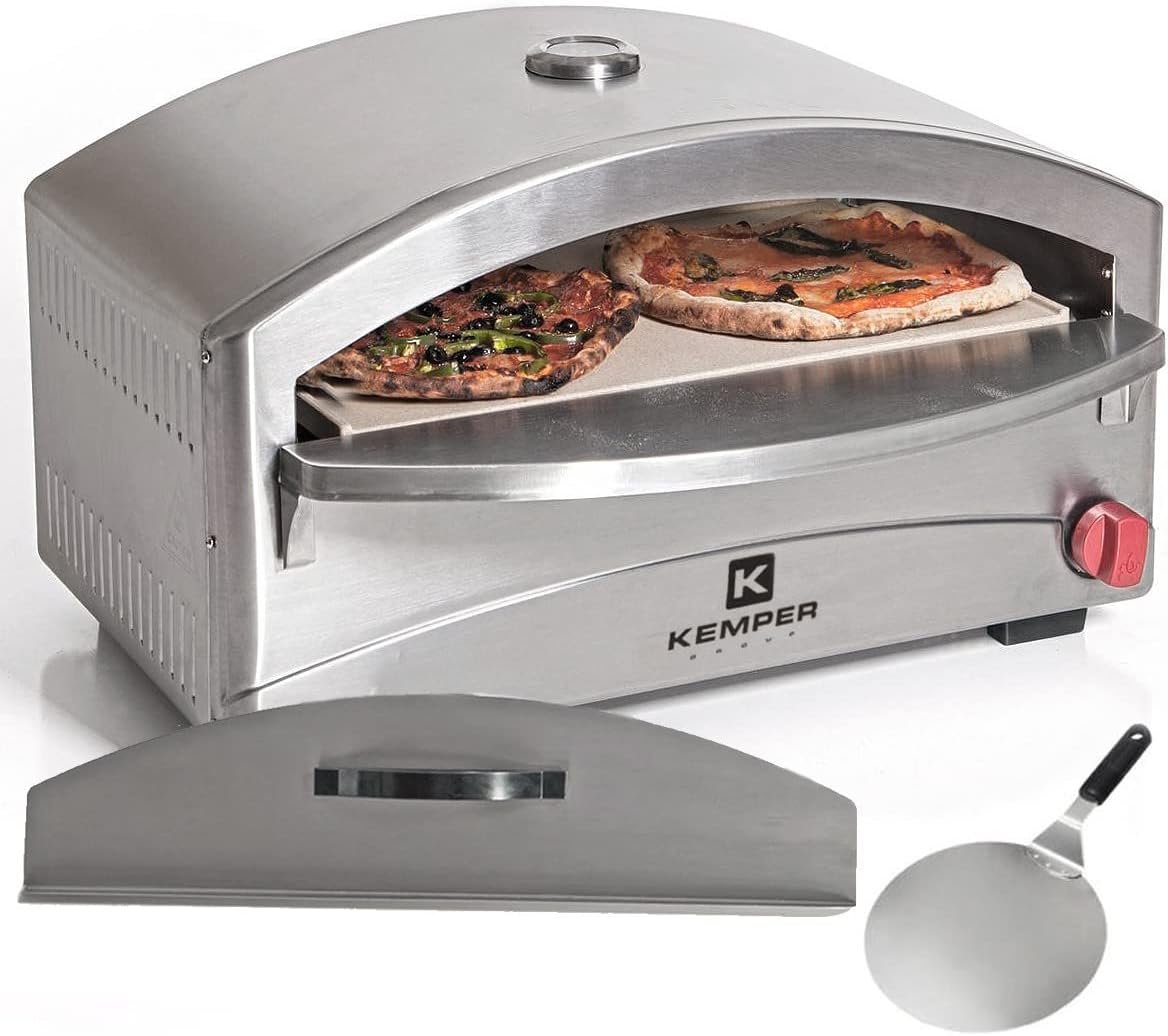 Forno per pizza 4800W gas KEMPER Acciaio inox Pietra refrattaria 250