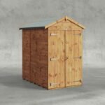 Power Sheds 6 x 4ft Double Door Apex Wooden Shed