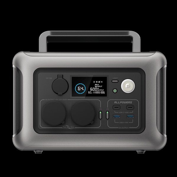 ALLPOWERS R600 Stazione di alimentazione portatile con celle LiFePO4 | 299 Wh 600 W - Nero