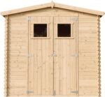 Timbela Casetta da giardino in legno CON PAVIMENTO TRATTATO Deposito esterno I236xL226xH218 cm/ 4,33 m2 Piccola rimessa attrezzi - immagine 5