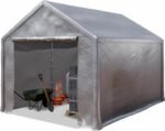 TOOLPORT Tenda capannone 3x4 m Tendostruttura Tenda garage telone PE 350 N impermeabile in grigio