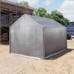 TOOLPORT Tenda capannone 3x4 m Tendostruttura Tenda garage telone PE 350 N impermeabile in grigio - Image 6