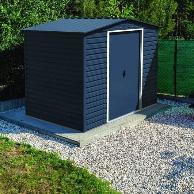 Alfresco 8 x 6ft Garden Storage Shed, Grey