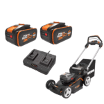 Worx Rasaerba a Batteria WG749E 46cm con 2 batterie 20V 4Ah e Caricabatterie inclusi