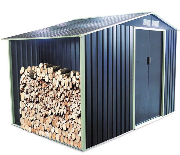 Gardiun Ontario 5.31m² Garden Shed Grey 278 x 191 x 195 cm