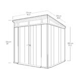 Keter Garden Storage Shed Artisan 77 214x218x226 cm 235572 - immagine 4