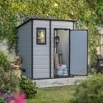 Klikstrom Senner 6X4 Ft Pent Grey Metal Shed With Floor & 1 Window - Image 2
