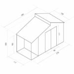 Casetta Metallica Gardiun Nottingham Con Portico 3,78 m² Esterno 129x293x229 cm Acciao Zincato Grigio Antracite - Image 2