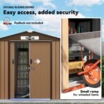 Outsunny 2 x 1 m Steel Shed Outdoor Garden Shed Large Patio Roofed Tool Metal Storage Building Foundation Sheds - immagine 9