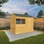 Mercia 8X6 Value Overlap Dip Treated Reverse Apex Shed With Installation in One Colour - immagine 4