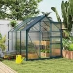 OutSunny Outdoor Greenhouse Waterproof Dark Green 2520 mm x 1900 mm x 2010 mm - immagine 14