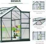 OutSunny Outdoor Greenhouse Waterproof Dark Green 2520 mm x 1900 mm x 2010 mm - immagine 12