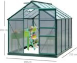 OutSunny Outdoor Greenhouse Waterproof Dark Green 2520 mm x 1900 mm x 2010 mm - immagine 8
