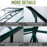 OutSunny Outdoor Greenhouse Waterproof Dark Green 2520 mm x 1900 mm x 2010 mm - immagine 6
