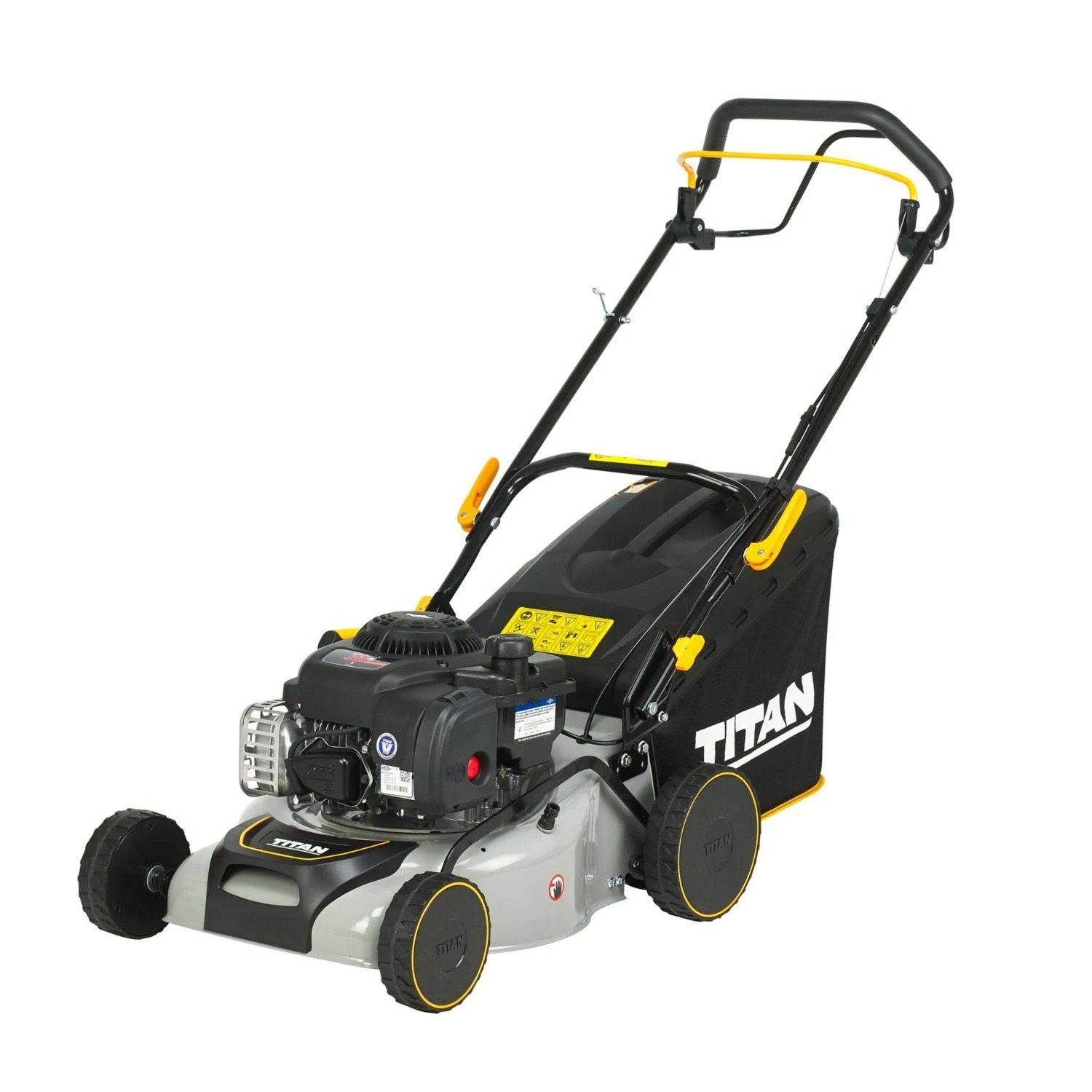 Titan ttlmp300sp40 41cm 125cc Self-Propelled Rotary Petrol Lawn Mower