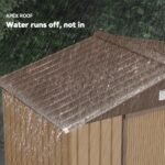 Outsunny 2 x 1 m Steel Shed Outdoor Garden Shed Large Patio Roofed Tool Metal Storage Building Foundation Sheds - immagine 7